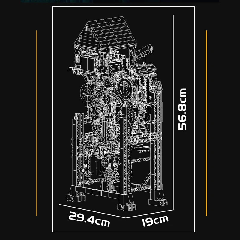 Mould King 10159 Technical Clock Toys The Motorized Cyberpunk Clock Building Block Assembly Clock Brick Set Kids Christmas Gift