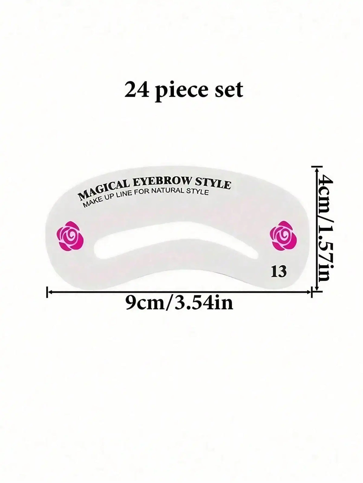 24 Styles Eyebrow Shaping Stencils - Grooming Kit for Women - Perfect for Beauty Modeling and Makeup Application