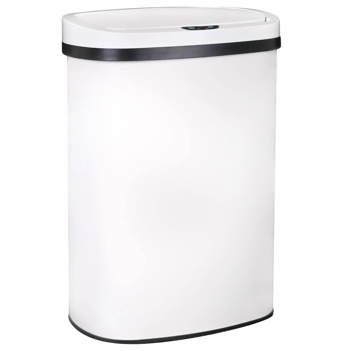BestOffice 13 Gallon Trash Can with Lid Automatic Touchless Garbage Can Odor Control Modern Oval Design | Easy to Clean