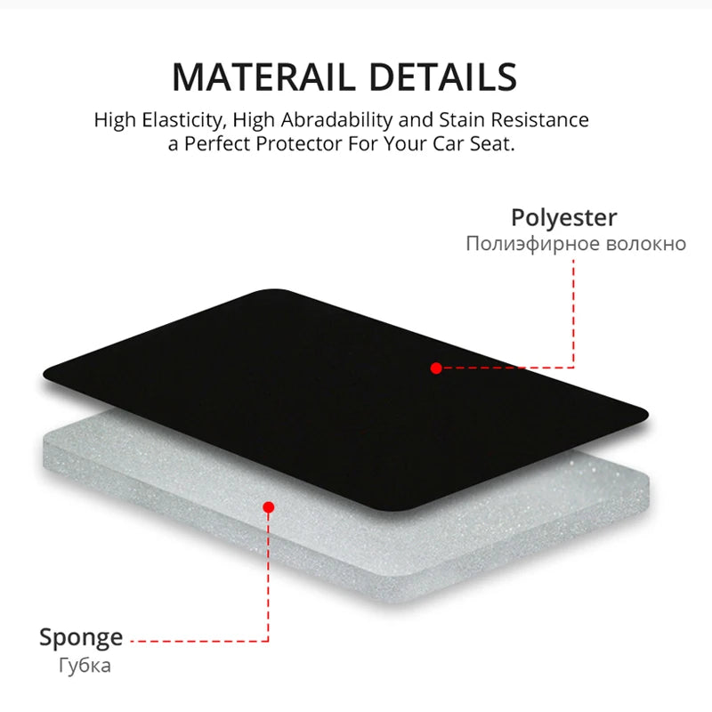 Car Seat Cover Airbag Compatible Ventilation Cloth Protect Seat Universal Beige Interior Accessories For 1/2/5/7 Seats