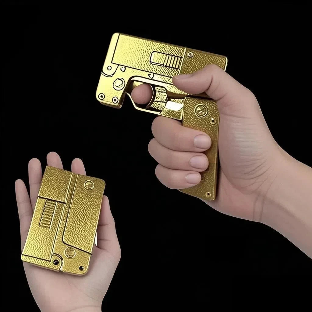 MINI Manual Foam Blaster Metal Material,phone Launcher Toy Gun Pistol,for Backyard Activities &Shooting Game(include 26 Balls)