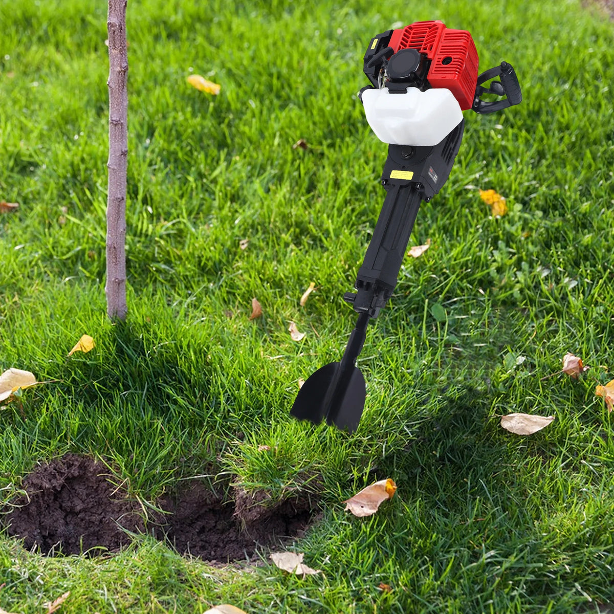 Bymaocar 1900W Gas Powered Tree Digger 2-Stroke Excavator