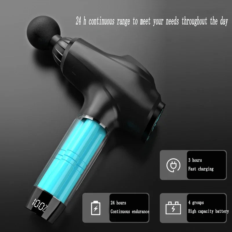Professional Fascia Gun 4800mAh Deep Tissue Percussion Vibrat Massage Gun Fitness Back And Neck Muscle Relaxation Massager