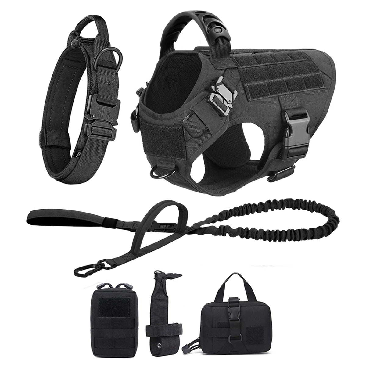 Nylon Dog Harness And Leash Set Padded Quick Release Vest