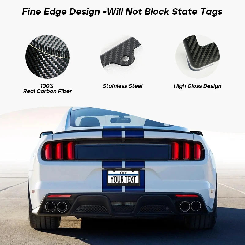 Universal US Standard Size Carbon Fiber Car License Plate Frame Cover Holder 16*32CM License Plate Frame Protection Parts