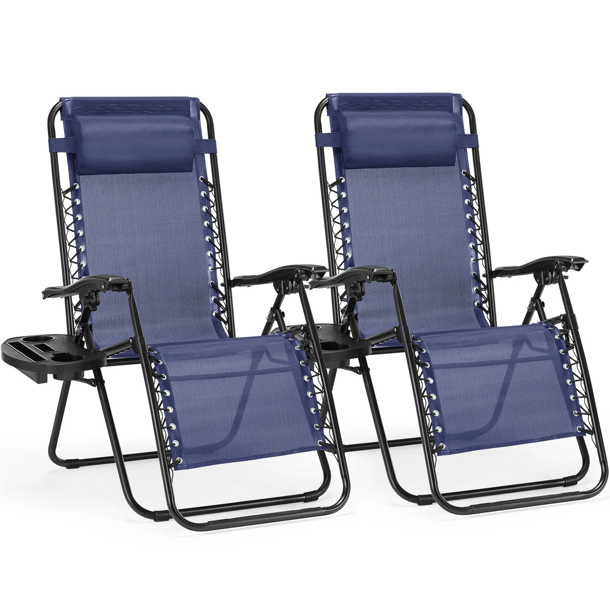 JHK Zero Gravity Portable Recliner Lounge Chair With Cup Holder