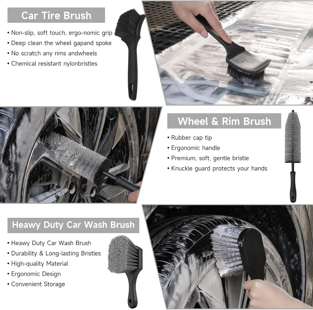 Car Detailing Kit 36 Piece With Brushes Towels And Storage Box