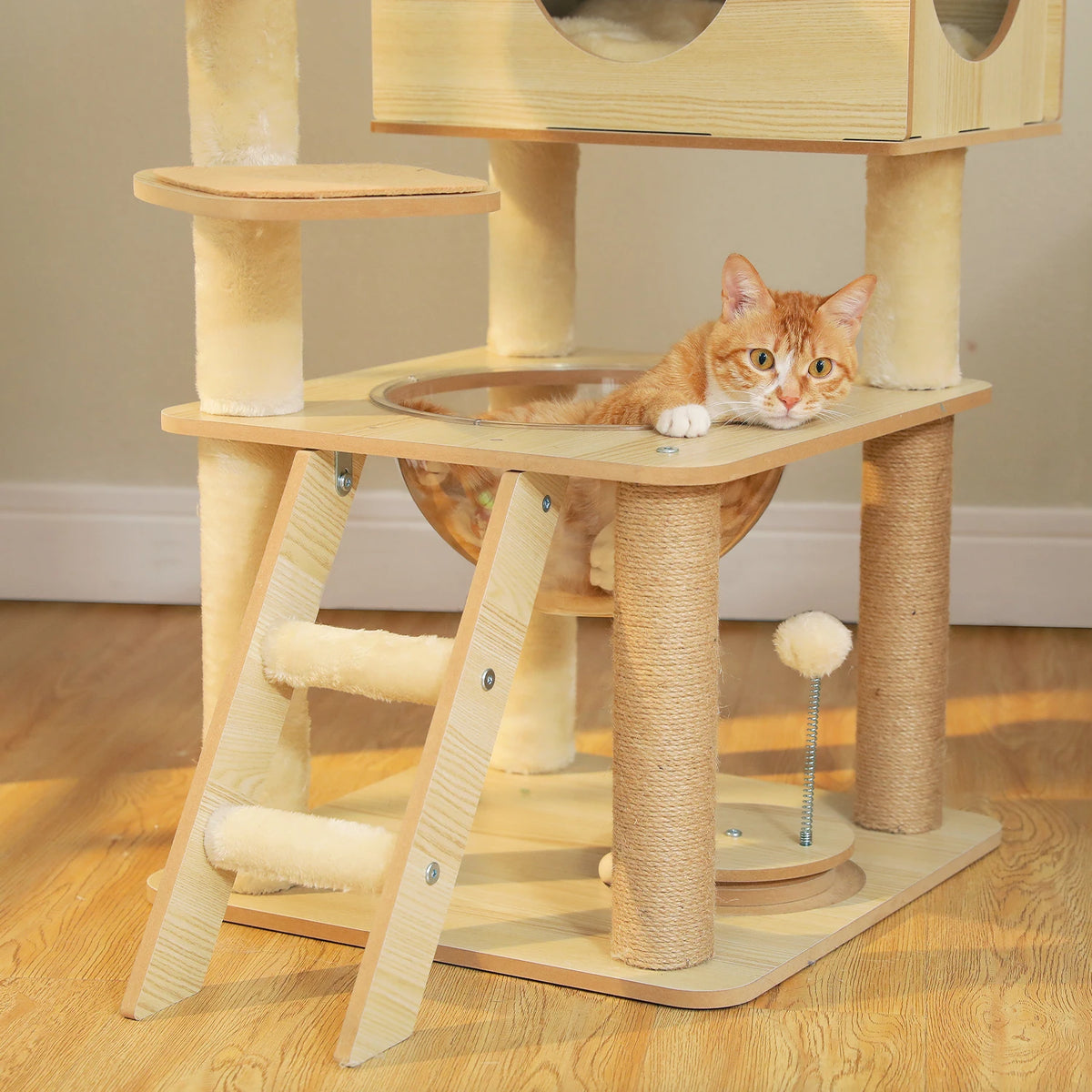 PAWZ Ro Multi Level Cat Tree With Scratching Posts Wood