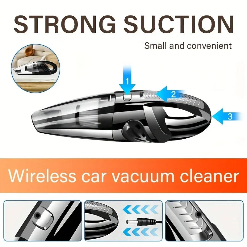 Cordless Portable Vacuum Cleaner For Car And Home USB Rechargeable