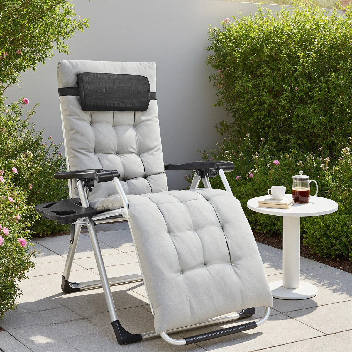 JHK Zero Gravity Portable Recliner Lounge Chair With Cup Holder