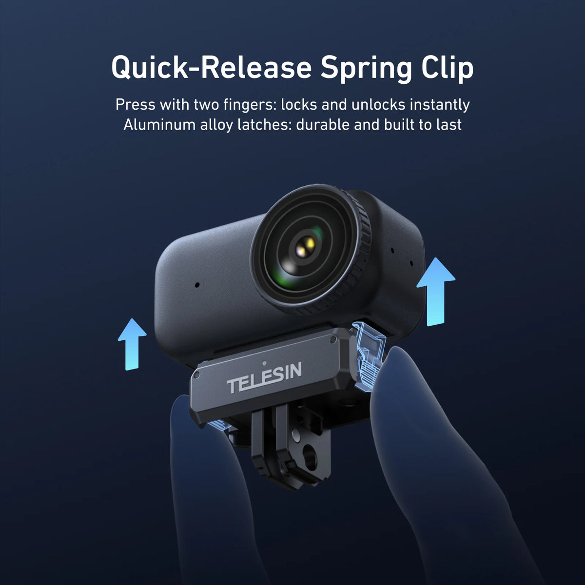 TELESIN Magnetic Quick-Release Charging Adapter Mount for DJI Osmo Nano Foldable Two Claw Adapter Base for DJI Osmo Nano