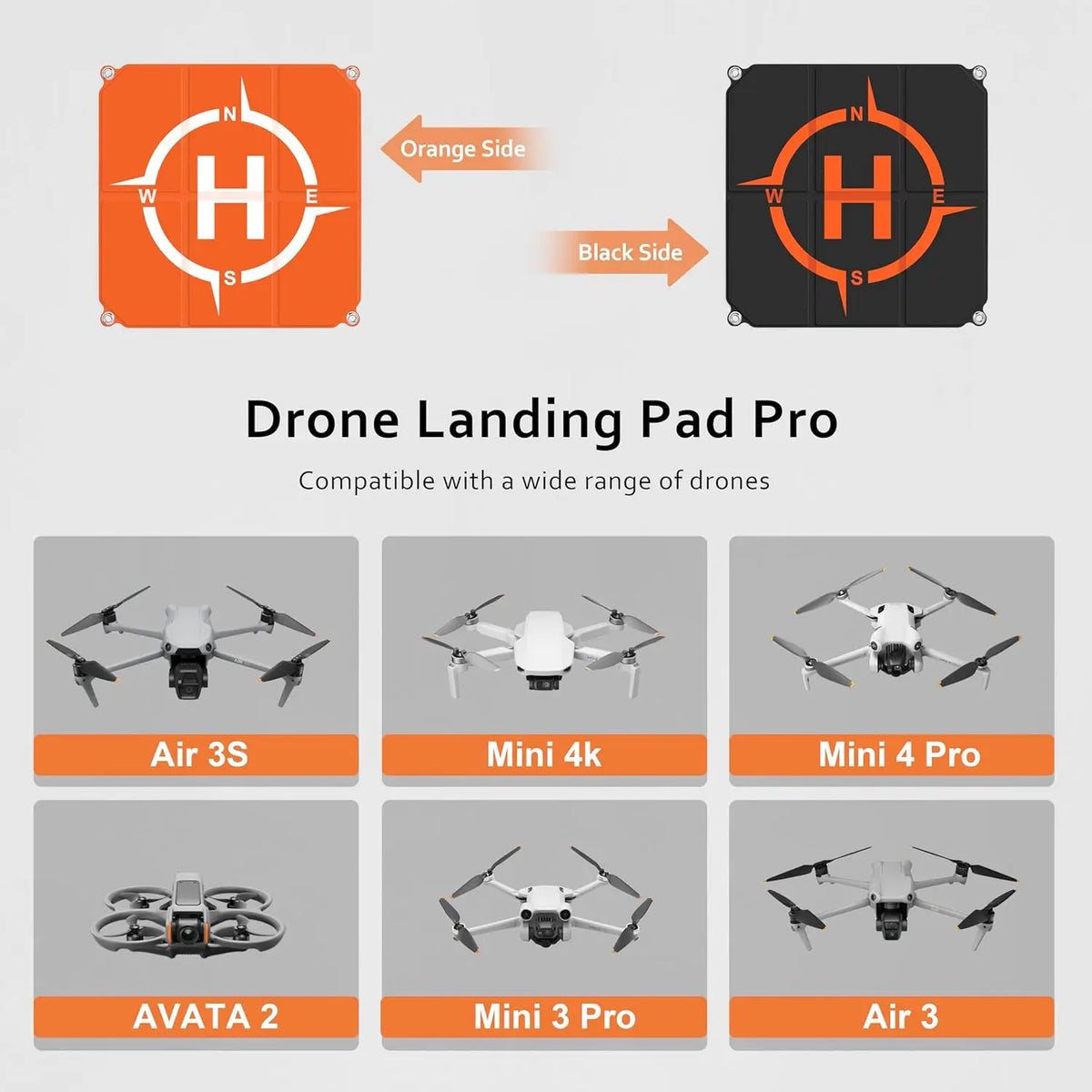 Universal Drone Landing Pad  for DJI Neo/Mini 4 Pro Holy Stone/FPV Drone Quick Foldable Landing Platform Accessories 22 inch/55