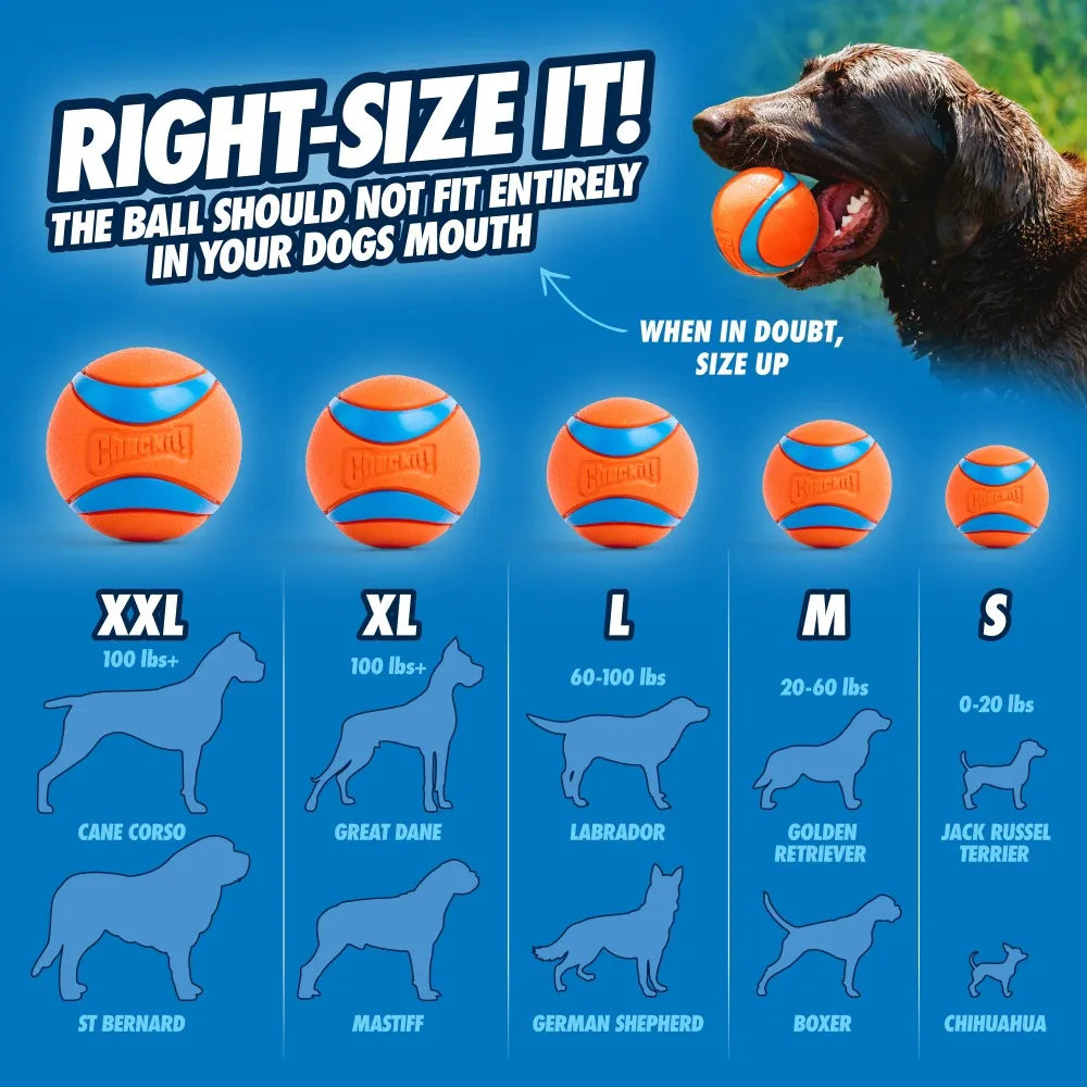 Large Dog Tug Toy With Ball And Pull Strap For Aggressive Chewers