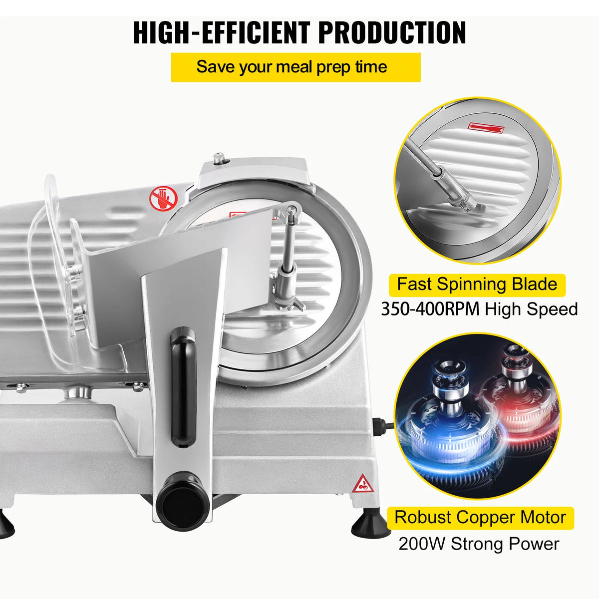 SucceBuy Electric Meat Slicer For Deli And Home Use