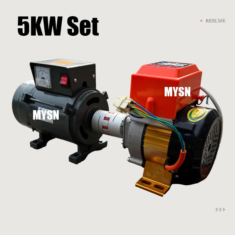 Free Energy 5KW 7KW Electric Generator 220V Magnetic Alternator 5000W Brushless Generator Set With Adjustable Speed Motor