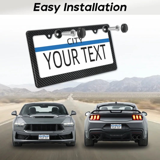 Universal US Standard Size Carbon Fiber Car License Plate Frame Cover Holder 16*32CM License Plate Frame Protection Parts