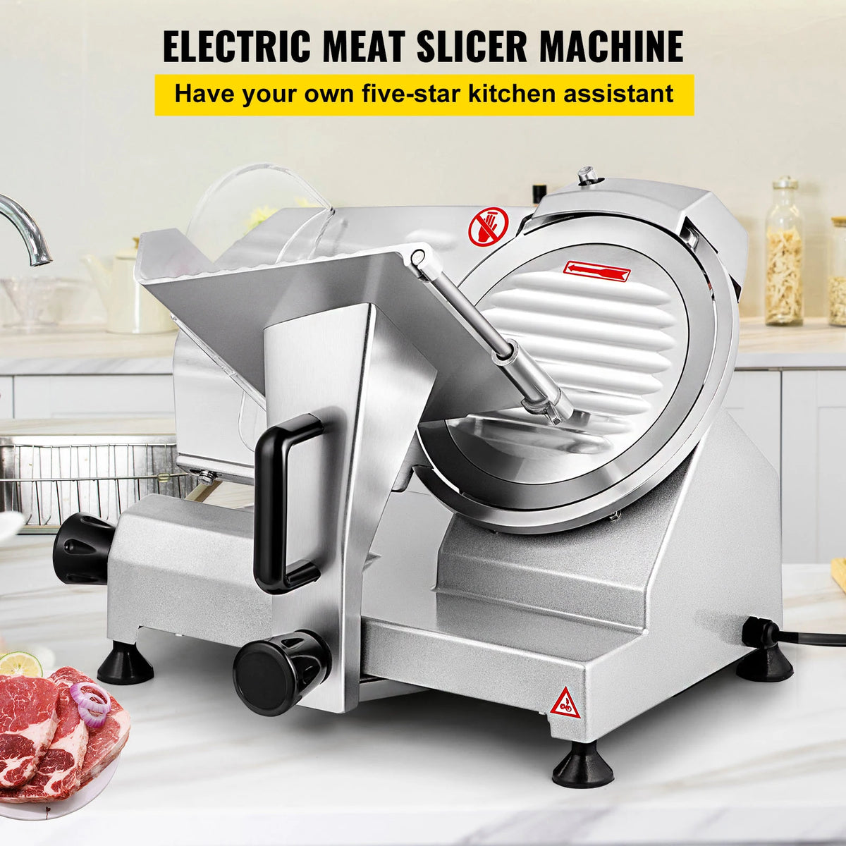 SucceBuy Electric Meat Slicer For Deli And Home Use