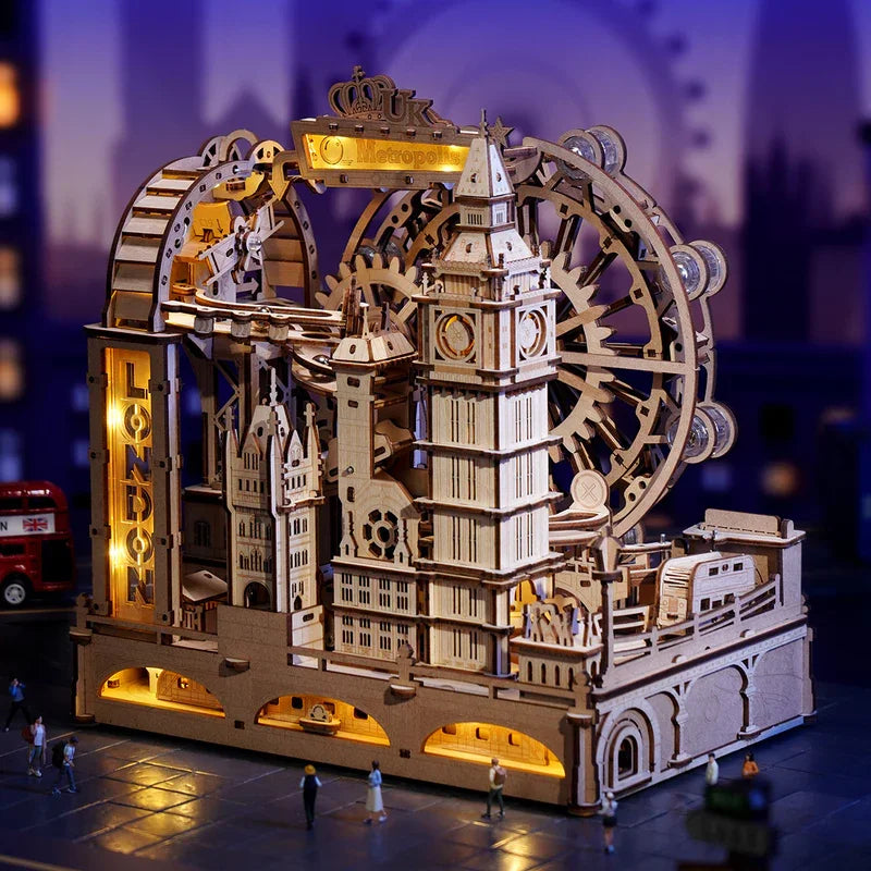 Robotime London City 3D Marble Run Puzzle Kit With Lights