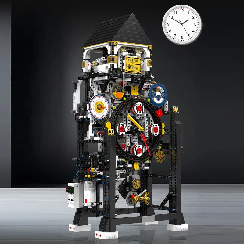 Mould King 10159 Technical Clock Toys The Motorized Cyberpunk Clock Building Block Assembly Clock Brick Set Kids Christmas Gift