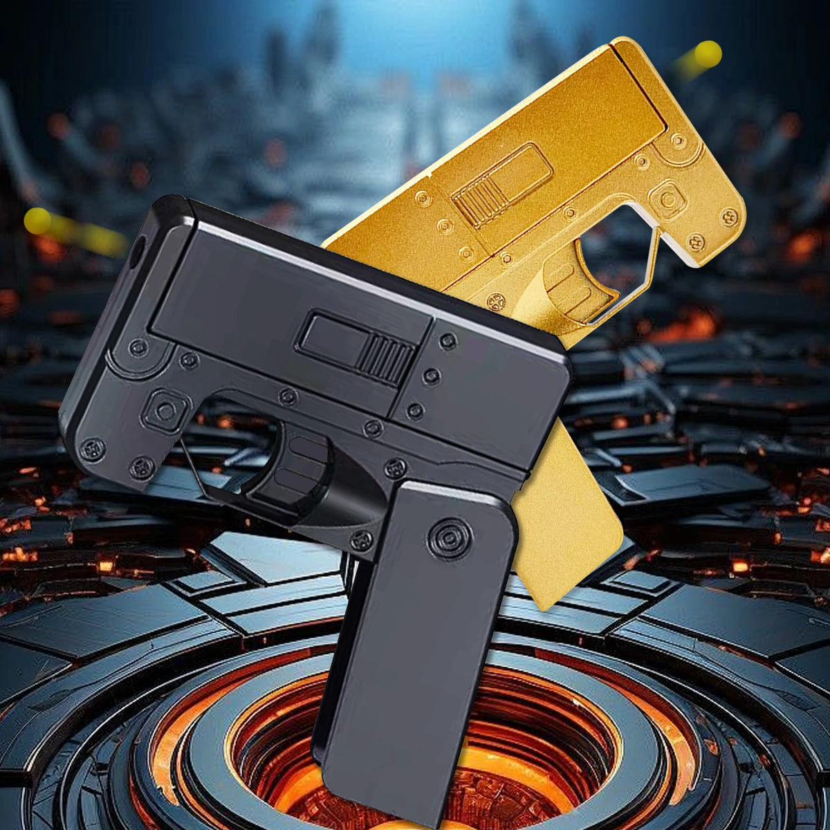 MINI Manual Foam Blaster Metal Material,phone Launcher Toy Gun Pistol,for Backyard Activities &Shooting Game(include 26 Balls)