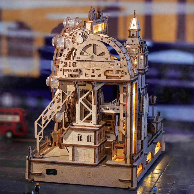 Robotime London City 3D Marble Run Puzzle Kit With Lights