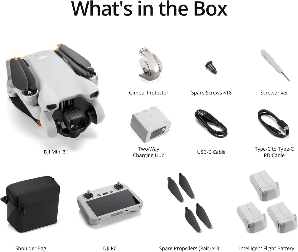 DJI Mini 3 Drones with Camera for Adults 4K, 38-min Flight Time, up to 32800ft (10km) Video Transmission, True Vertical Shooting, GPS Auto Return Integrated, Mini Drone with Camera for Beginners