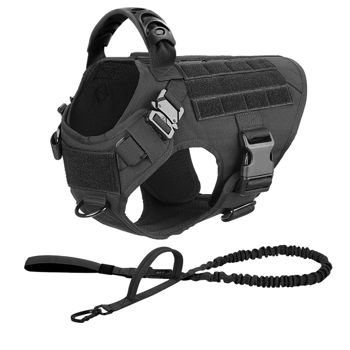 Nylon Dog Harness And Leash Set Padded Quick Release Vest