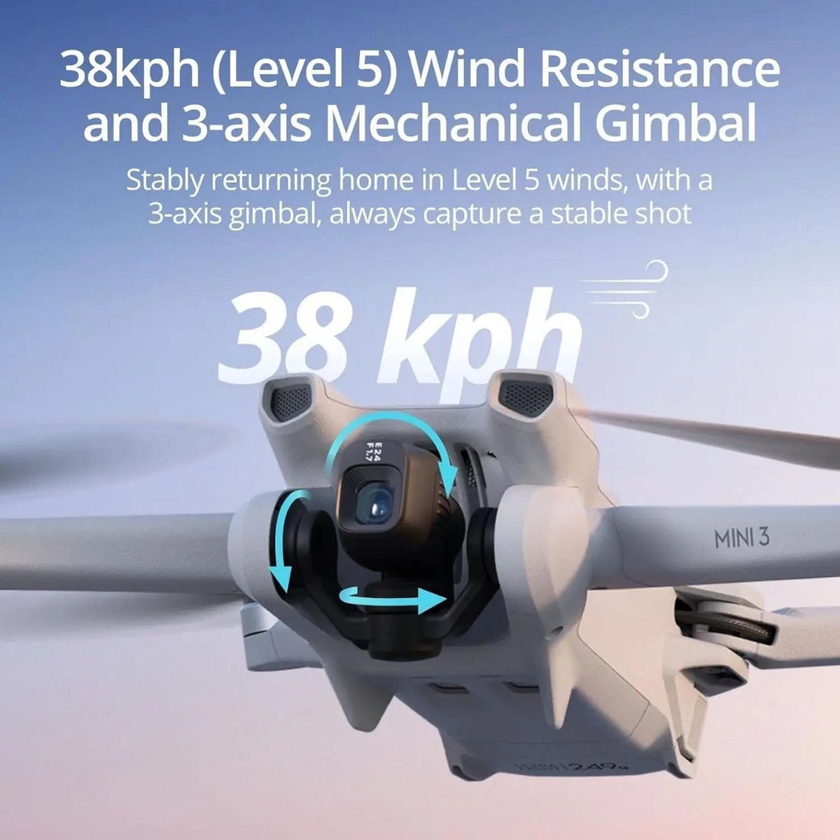 DJI Mini 3 Drones with Camera for Adults 4K, 38-min Flight Time, up to 32800ft (10km) Video Transmission, True Vertical Shooting, GPS Auto Return Integrated, Mini Drone with Camera for Beginners