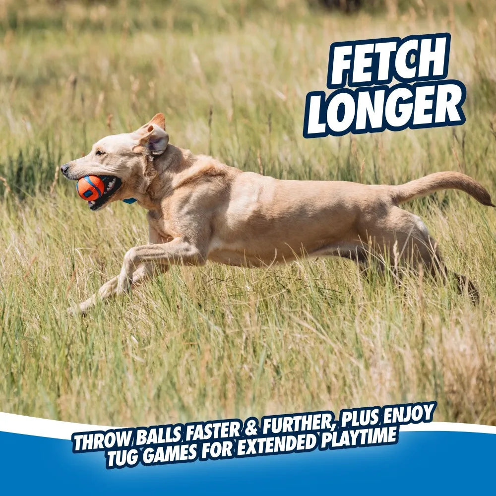 Large Dog Tug Toy With Ball And Pull Strap For Aggressive Chewers