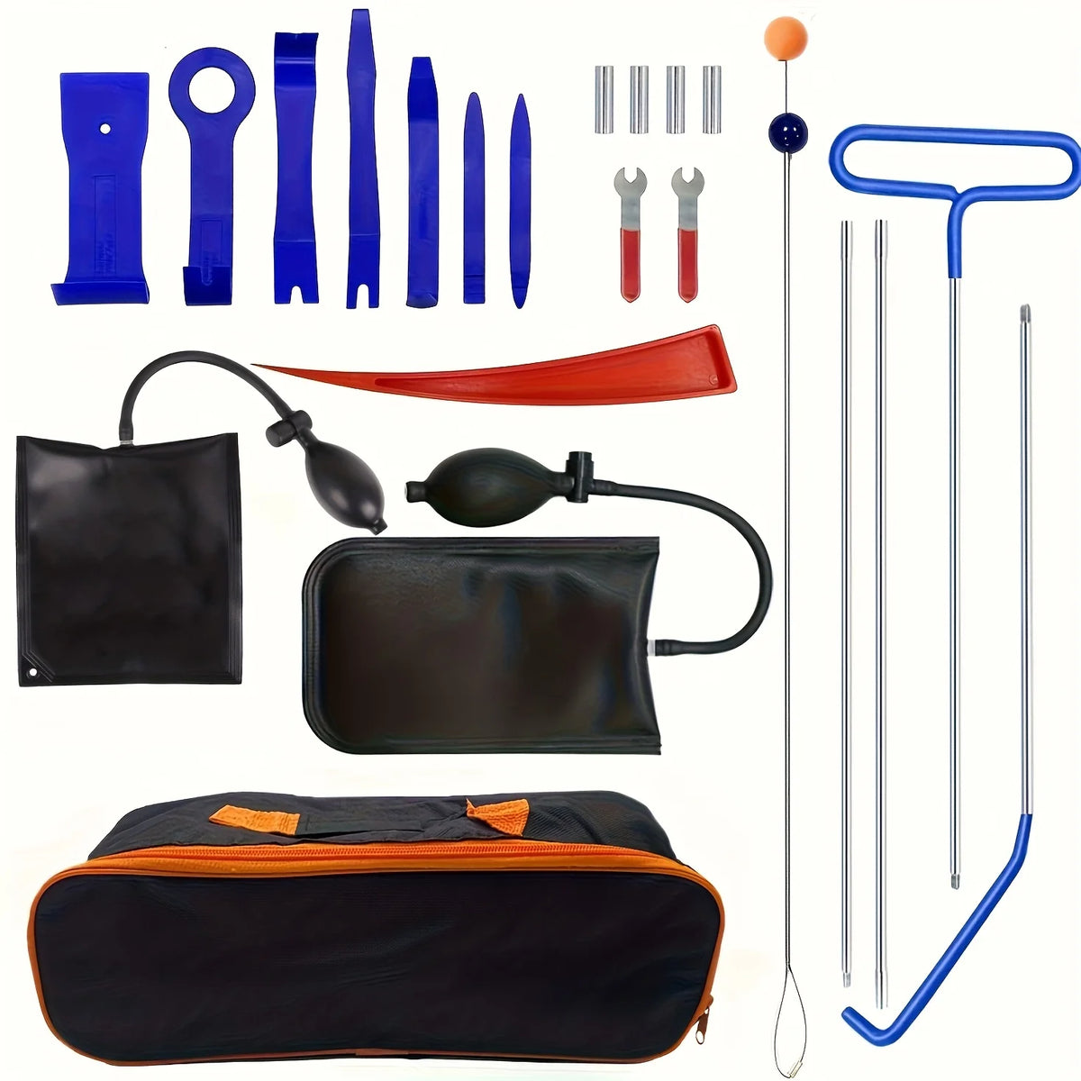 New Car Repair Tool Kit Stainless Steel Assorted Wheel Pin Puller, Dent Repair Tools, Long Distance Hook Tool, Pull Hook J-Hook