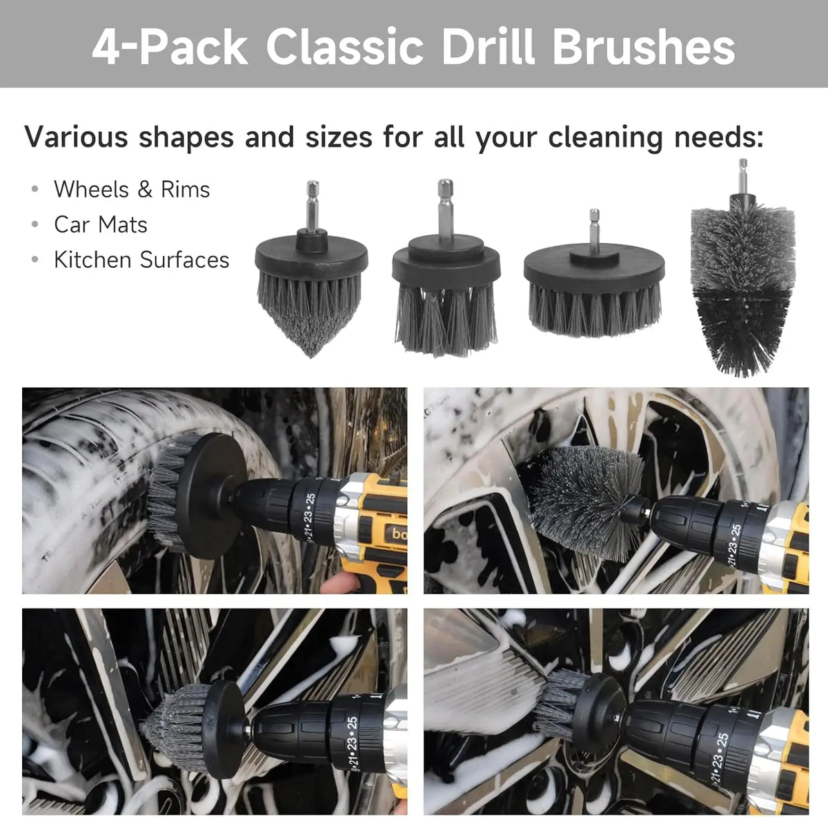 Car Detailing Kit 36 Piece With Brushes Towels And Storage Box