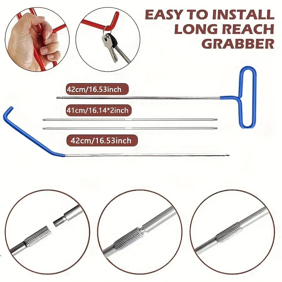 New Car Repair Tool Kit Stainless Steel Assorted Wheel Pin Puller, Dent Repair Tools, Long Distance Hook Tool, Pull Hook J-Hook