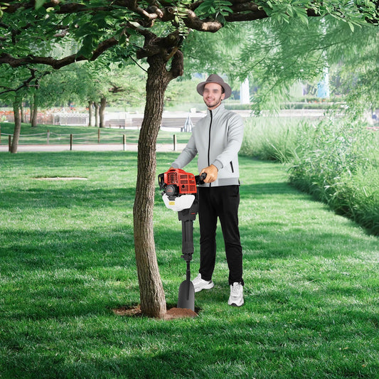 Bymaocar 1900W Gas Powered Tree Digger 2-Stroke Excavator