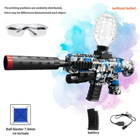 Electric Gel Ball Blaster Gun, Splat Gun High-Speed Splatter Ball Toy Gun,Outdoor Activities-Fighting Shooting Team Game for Su