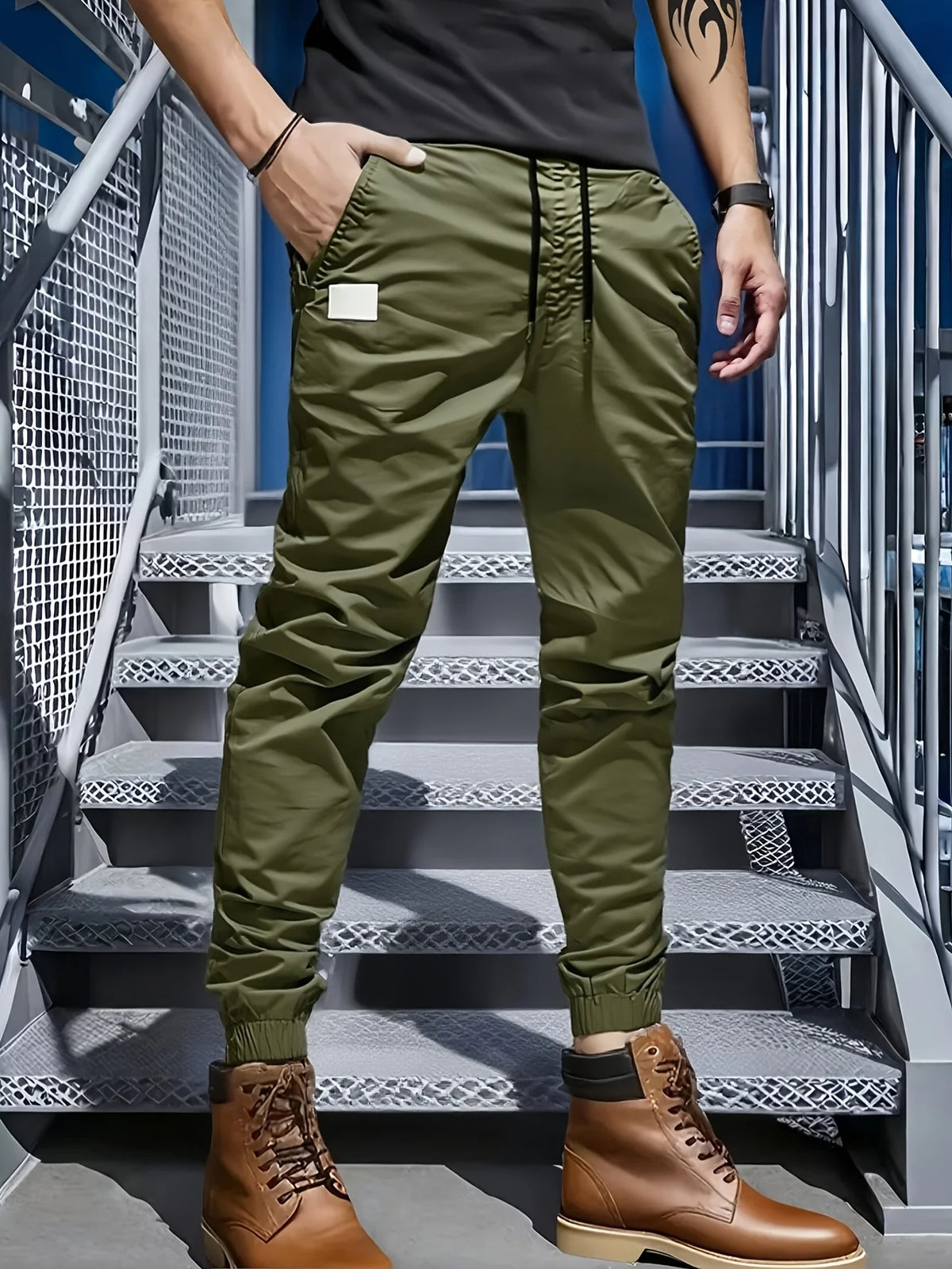 Winthunder Mens Loose Fit Workwear Pants With Multiple Pockets