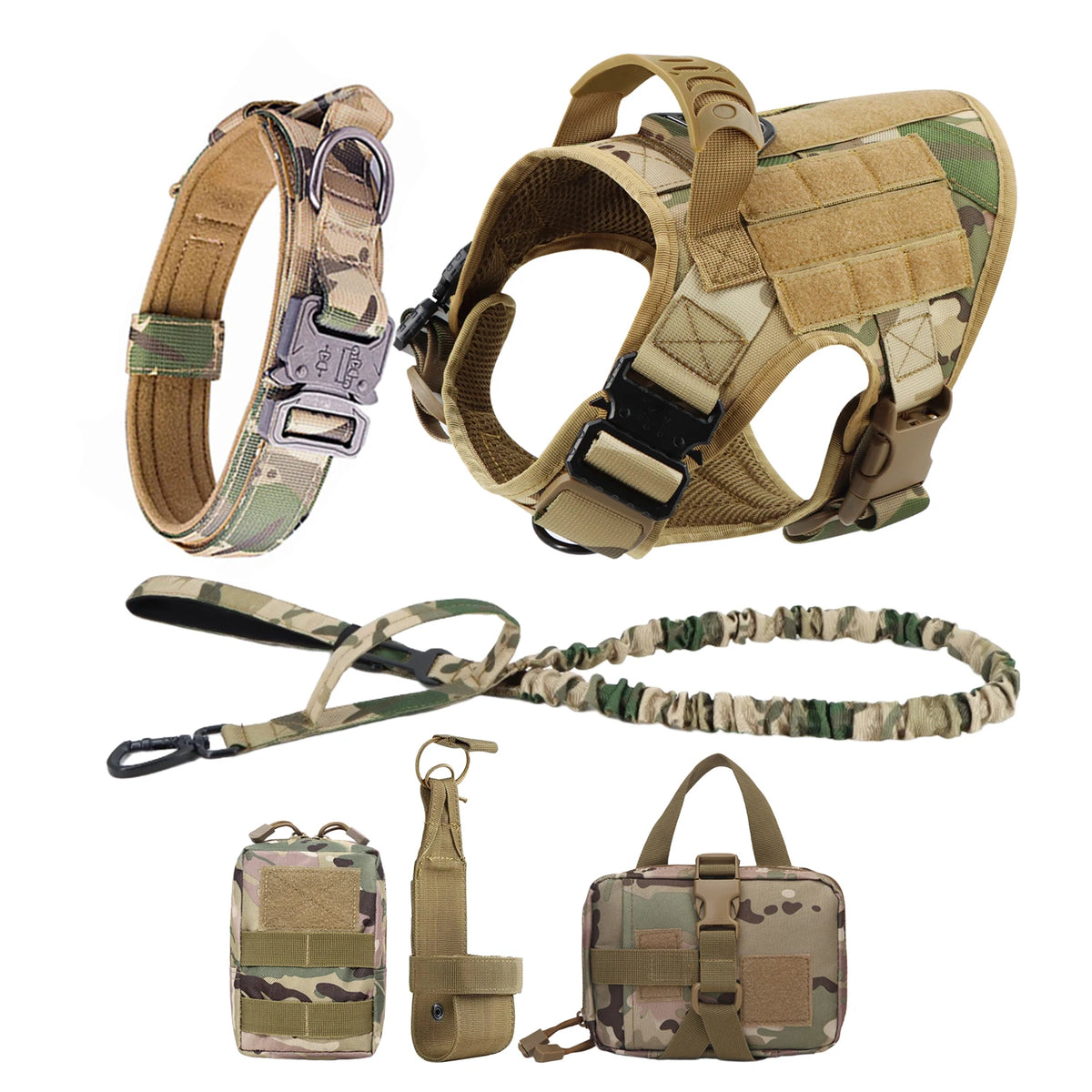 Nylon Dog Harness And Leash Set Padded Quick Release Vest