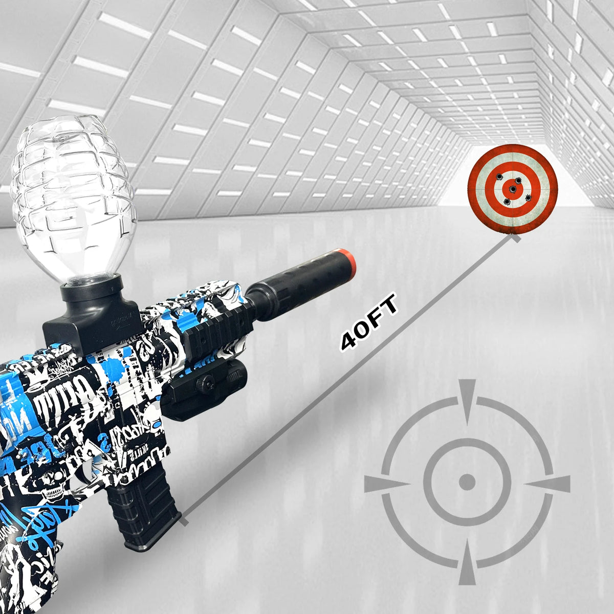 Electric Gel Ball Blaster Gun, Splat Gun High-Speed Splatter Ball Toy Gun,Outdoor Activities-Fighting Shooting Team Game for Su