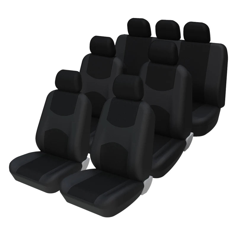 Car Seat Cover Airbag Compatible Ventilation Cloth Protect Seat Universal Beige Interior Accessories For 1/2/5/7 Seats