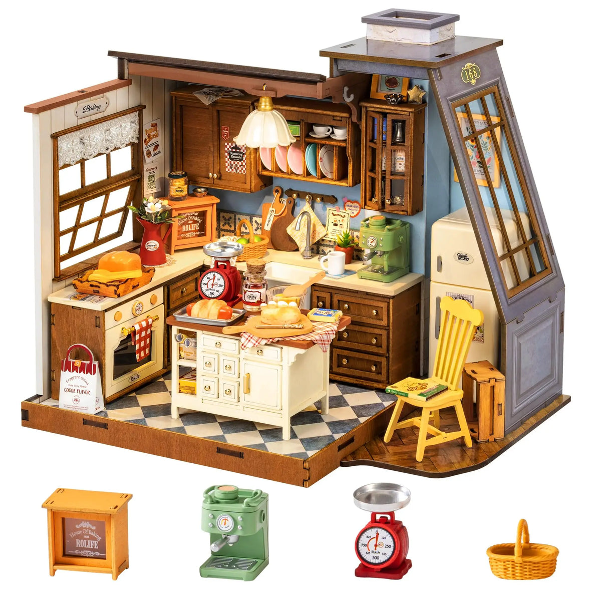 Robotime DIY Wooden Miniature Doll House Kit For Teens Adults