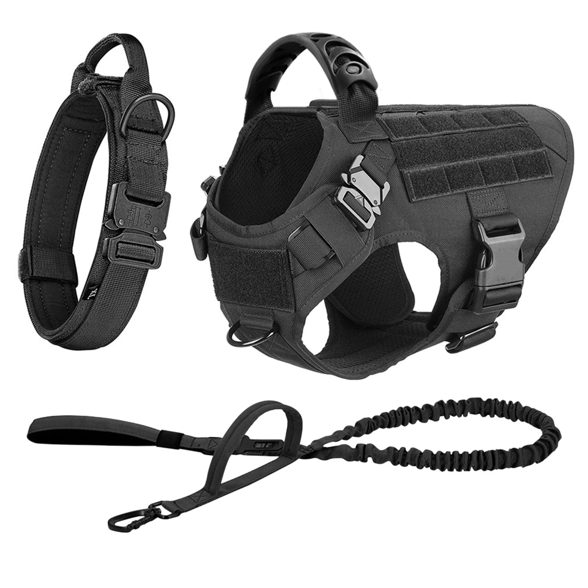 Nylon Dog Harness And Leash Set Padded Quick Release Vest