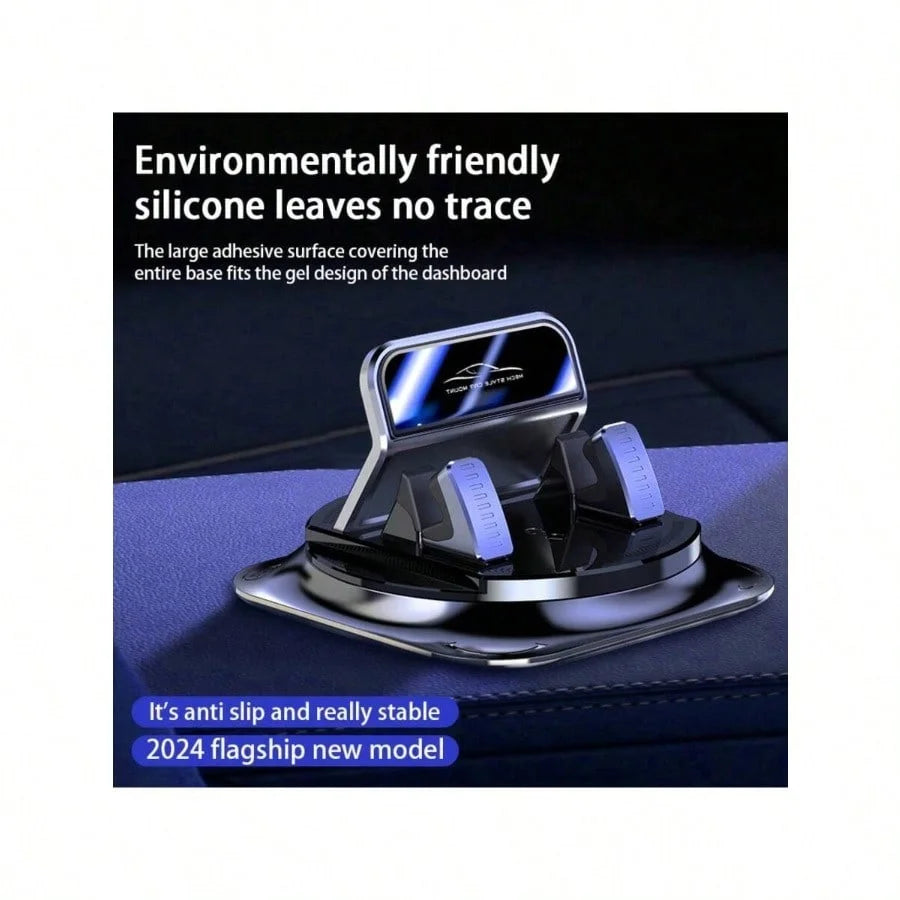 Super Stable Car Phone Mount: 360° Rotation + Non-Trace Silicone Base – Anti-Shake Holder For Dashboard Navigation (All Phone Models)