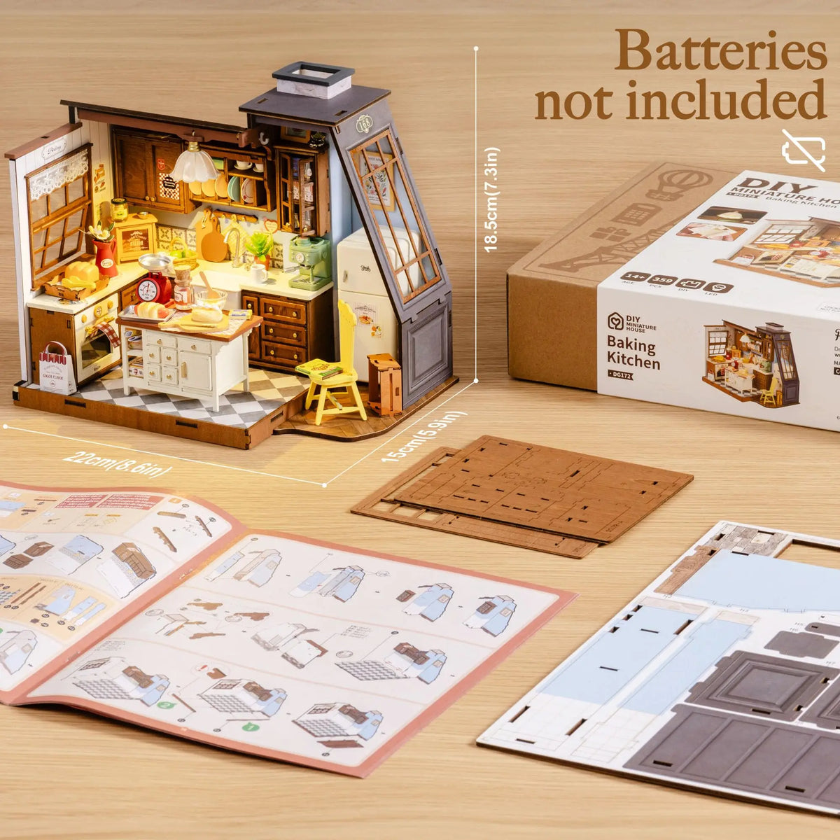 Robotime DIY Wooden Miniature Doll House Kit For Teens Adults