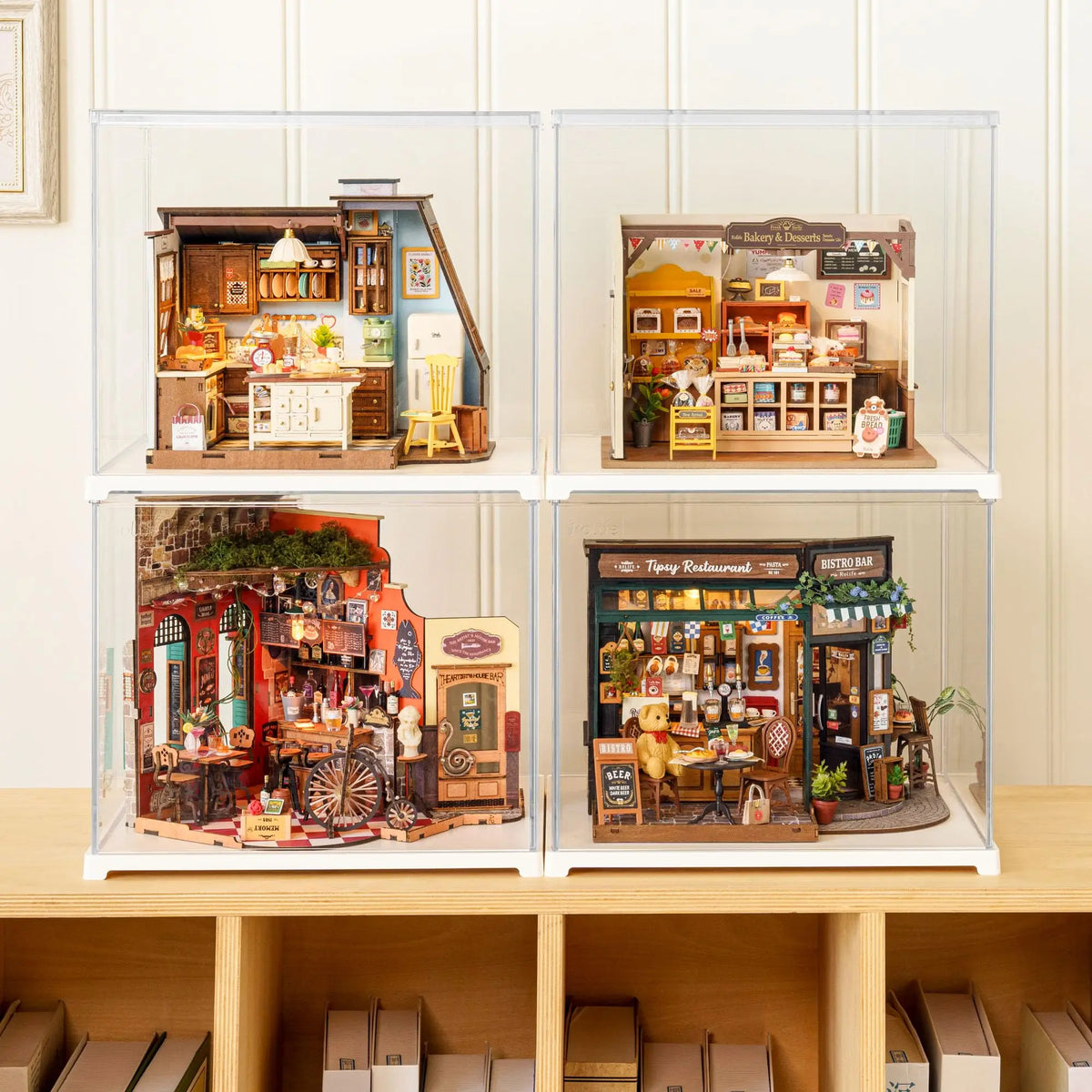 Robotime DIY Wooden Miniature Doll House Kit For Teens Adults