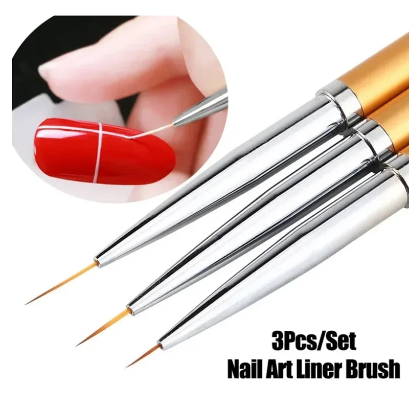 Multi‑Function Nail Art Brush Set For Color Drawing Nail Glue Extension French Stripe Eyeliner Design Salon DIY Manicure Supply