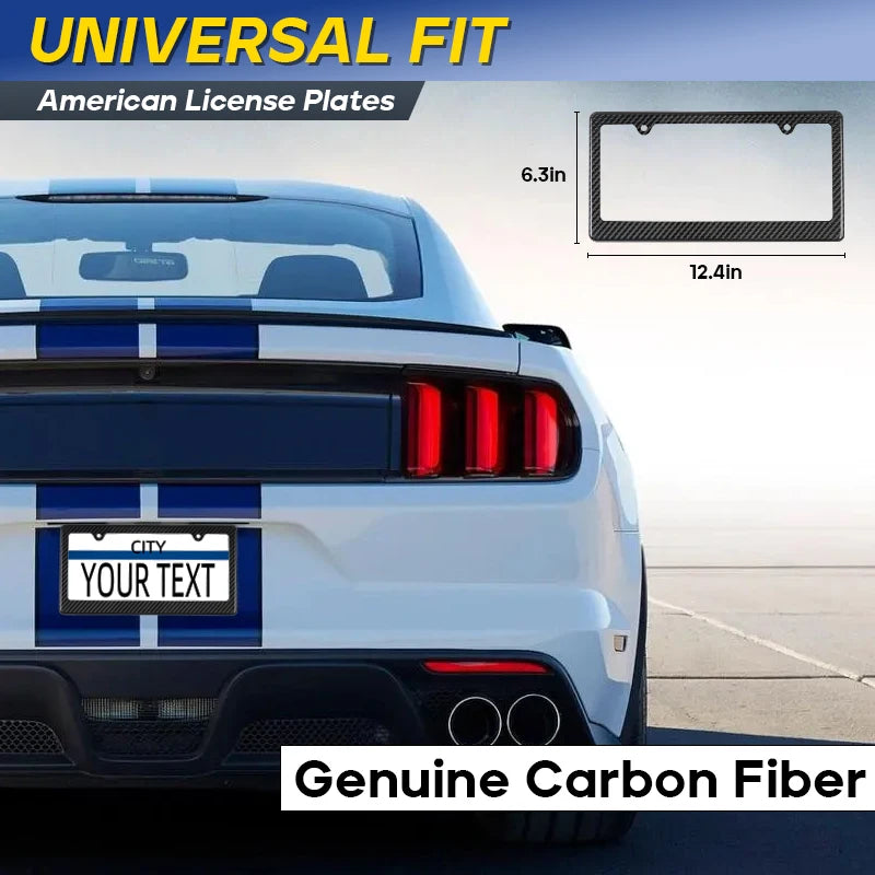 Universal US Standard Size Carbon Fiber Car License Plate Frame Cover Holder 16*32CM License Plate Frame Protection Parts