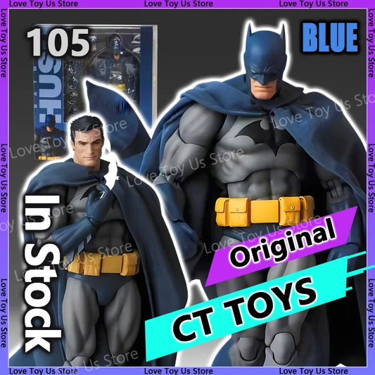Hot-New CT Toys Batman Hush Blue Version Mafex 105 Bat Man Black Version Dc Anime Action Figure Figurine Model Statue Gifts Toys