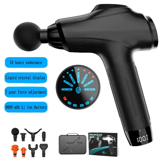 Professional Fascia Gun 4800mAh Deep Tissue Percussion Vibrat Massage Gun Fitness Back And Neck Muscle Relaxation Massager