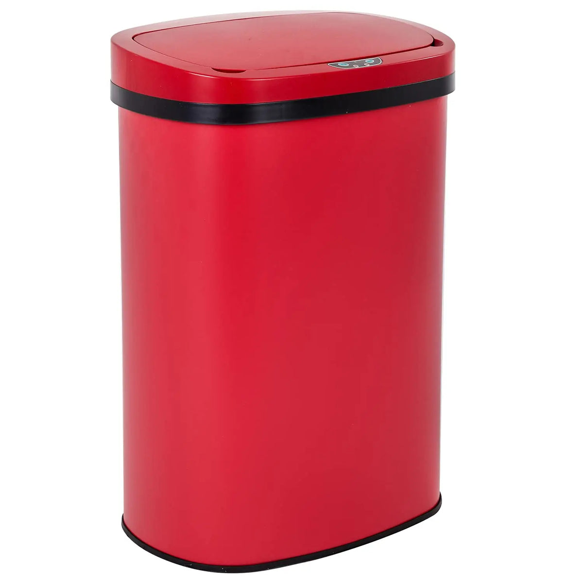 BestOffice 13 Gallon Trash Can with Lid Automatic Touchless Garbage Can Odor Control Modern Oval Design | Easy to Clean