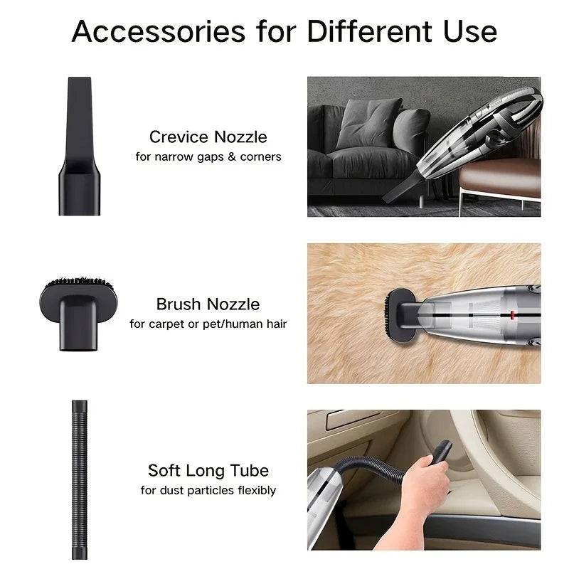 Cordless Portable Vacuum Cleaner For Car And Home USB Rechargeable