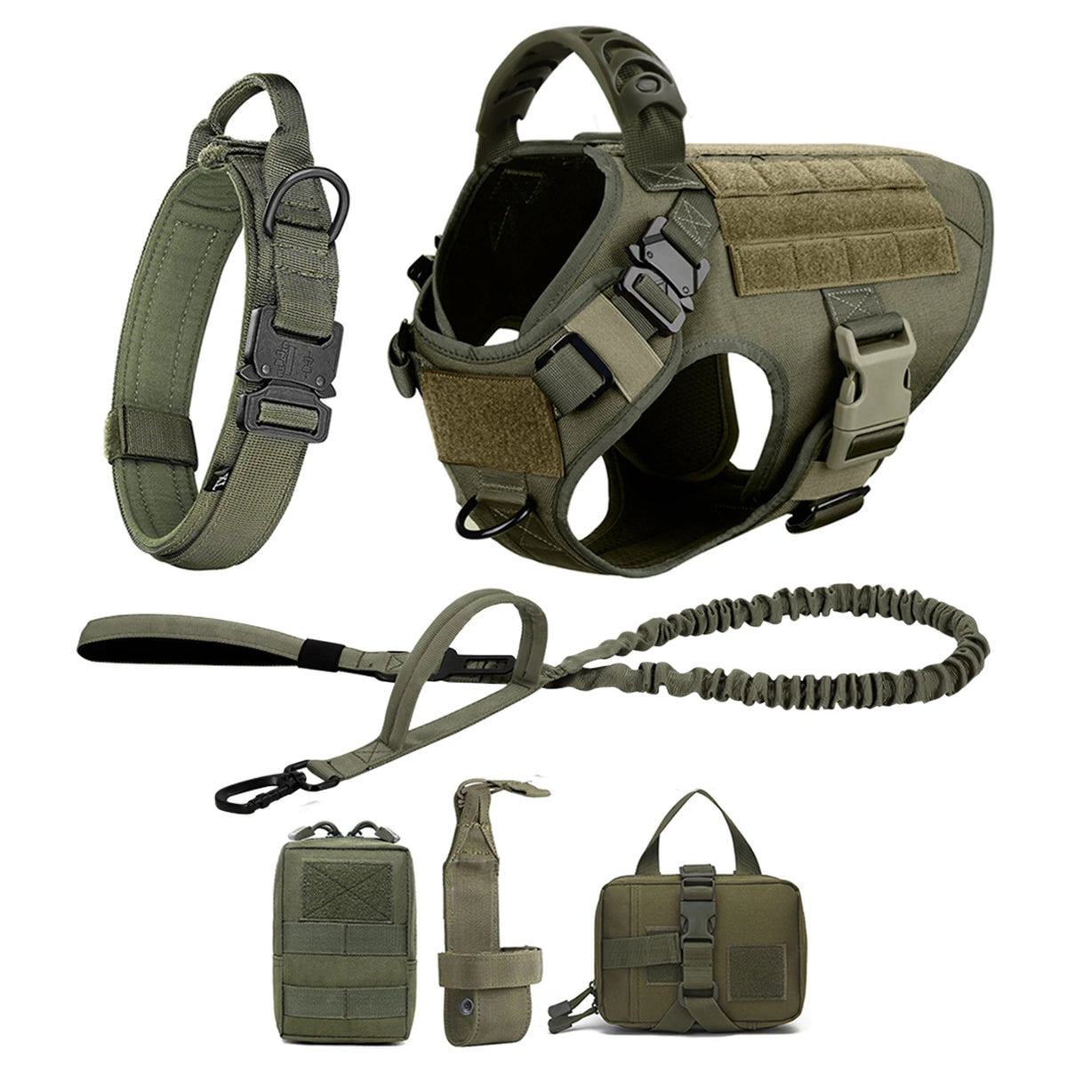 Nylon Dog Harness And Leash Set Padded Quick Release Vest